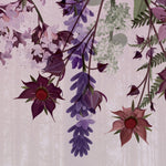 Load image into Gallery viewer, Close-up detail showing wisteria drops, blossom sprays and soft mist between tree trunks