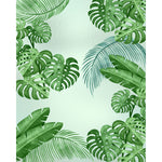 Load image into Gallery viewer, Verdant Monstera Haven glass film pattern in layered greens, full design view