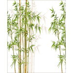 Load image into Gallery viewer, Golden Bamboo Grove glass film pattern in green and gold, full design view