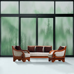 Load image into Gallery viewer, Green pine forest glass film on a window — Lolli & Omi