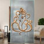 Load image into Gallery viewer, Ganpati glass film on a frosted pooja room window ā Lolli & Omi