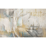 Load image into Gallery viewer, Golden Magnolia Fresco blind pattern in grey, gold and teal, full design view