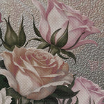 Load image into Gallery viewer, Close-up detail of Blush Rose Elegance showing layered rose petals and textured ground