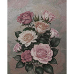 Load image into Gallery viewer, Blush Rose Elegance glass film in dusty pink, cream and deep green, full design view