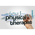 Load image into Gallery viewer, Therapist Words Art glass film in navy, teal and grey lettering, full design view