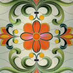 Load image into Gallery viewer, Close-up detail of Marigold Vine Bloom showing marigold petals and green vine