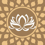 Load image into Gallery viewer, Close-up detail of Sacred Lotus Harmony showing the white lotus medallion