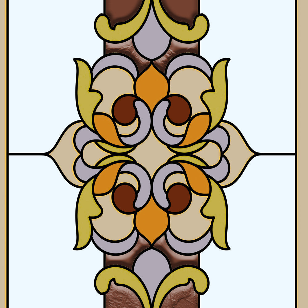 Close-up detail of Victorian Scroll Doorway showing mirrored acanthus scrollwork