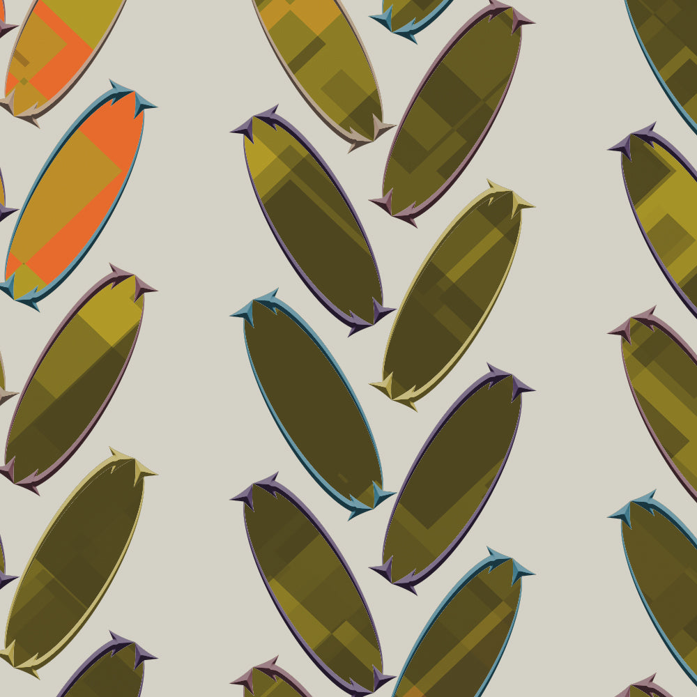 Hand-Painted Leaf Trail