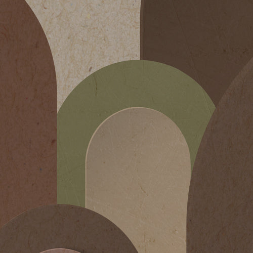 Earthy Layered Arches Wallpaper