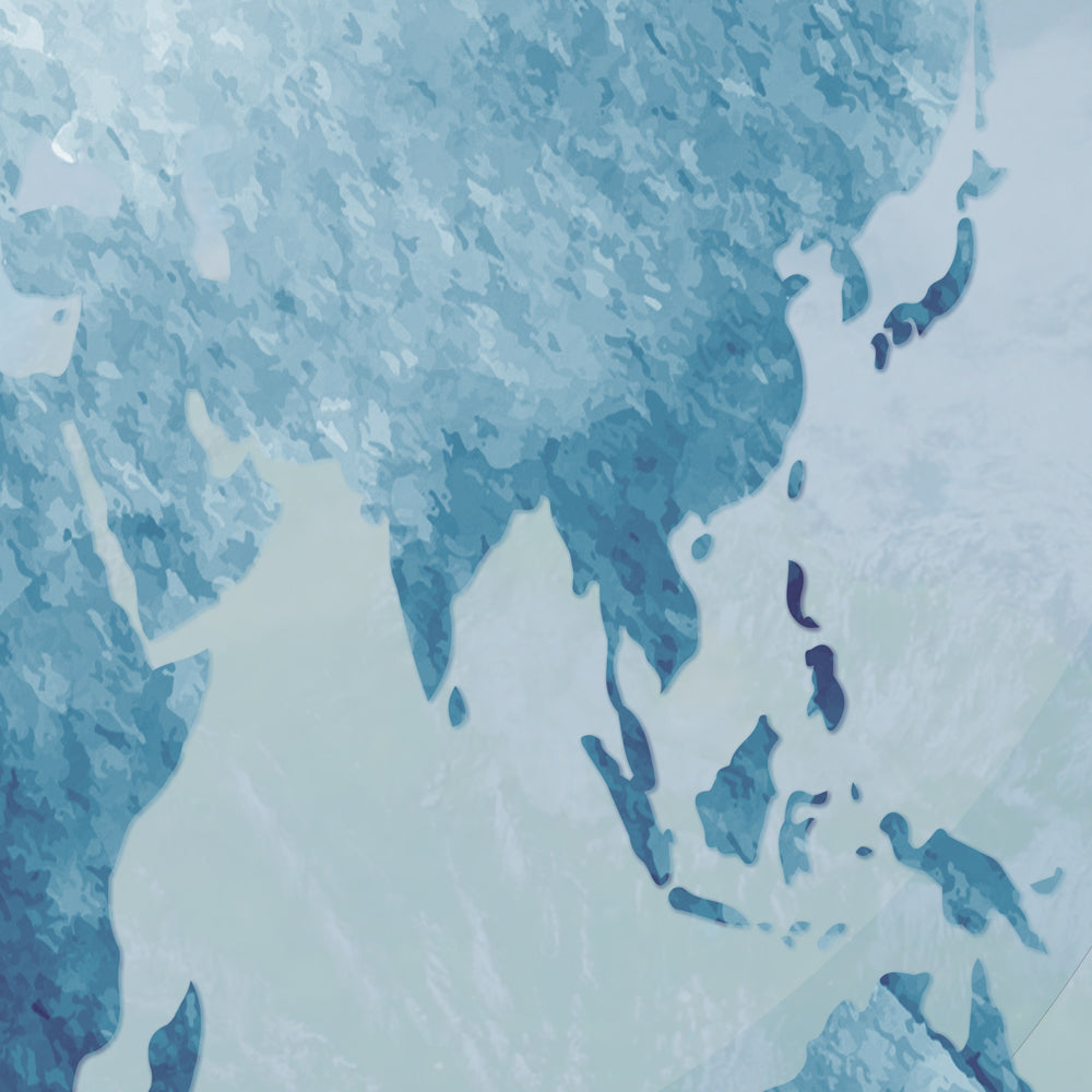 Blue Continental Map