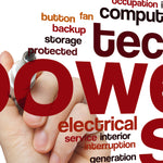 Load image into Gallery viewer, Close-up detail of Power &amp; Technology showing technology vocabulary words