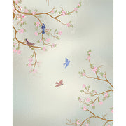 Cherry blossom and bird frosted glass film on a window — Lolli & Omi