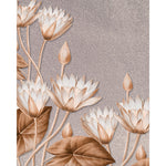 Load image into Gallery viewer, Sepia lotus relief glass film on a window — Lolli &amp; Omi
