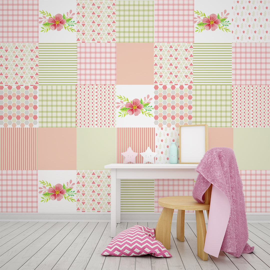 Pastel Patchwork Bloom