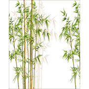 Golden Bamboo Grove glass film pattern in green and gold, full design view