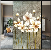 Vintage damask floral glass film on a window — Lolli & Omi