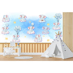 Load image into Gallery viewer, Cloudy Elephant Parade