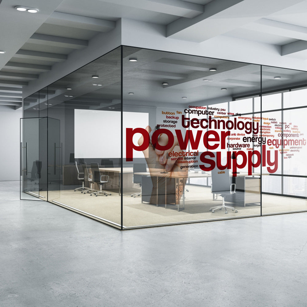 Power and technology glass film on a window — Lolli & Omi