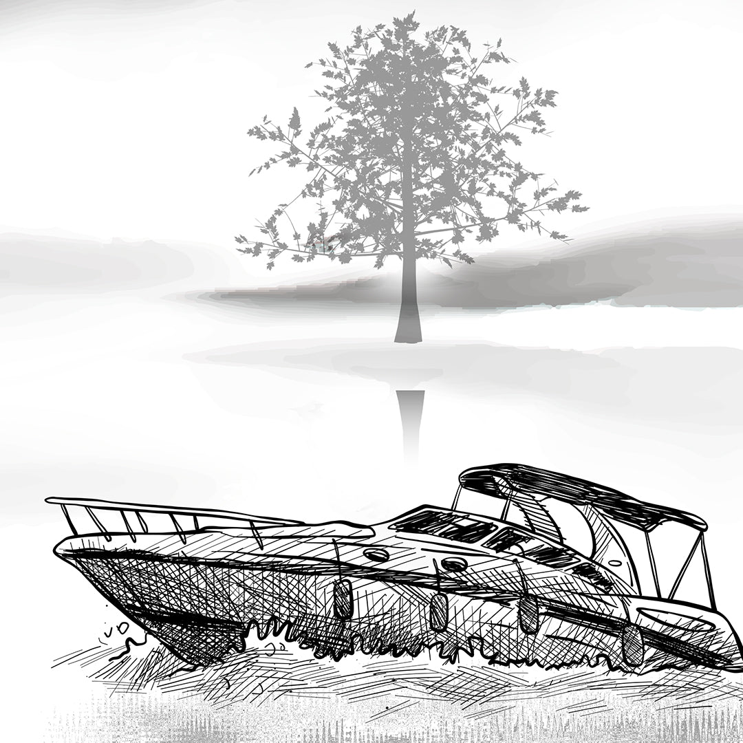 Monsoon Palm Etching