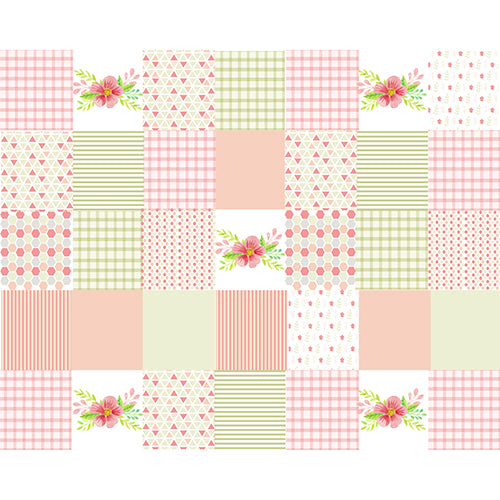 Pastel Patchwork Bloom
