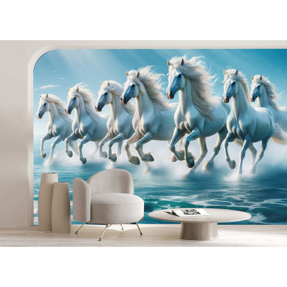 Seven Majestic White Horses