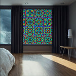 Load image into Gallery viewer, Stained glass mosaic tile film on a window — Lolli &amp; Omi