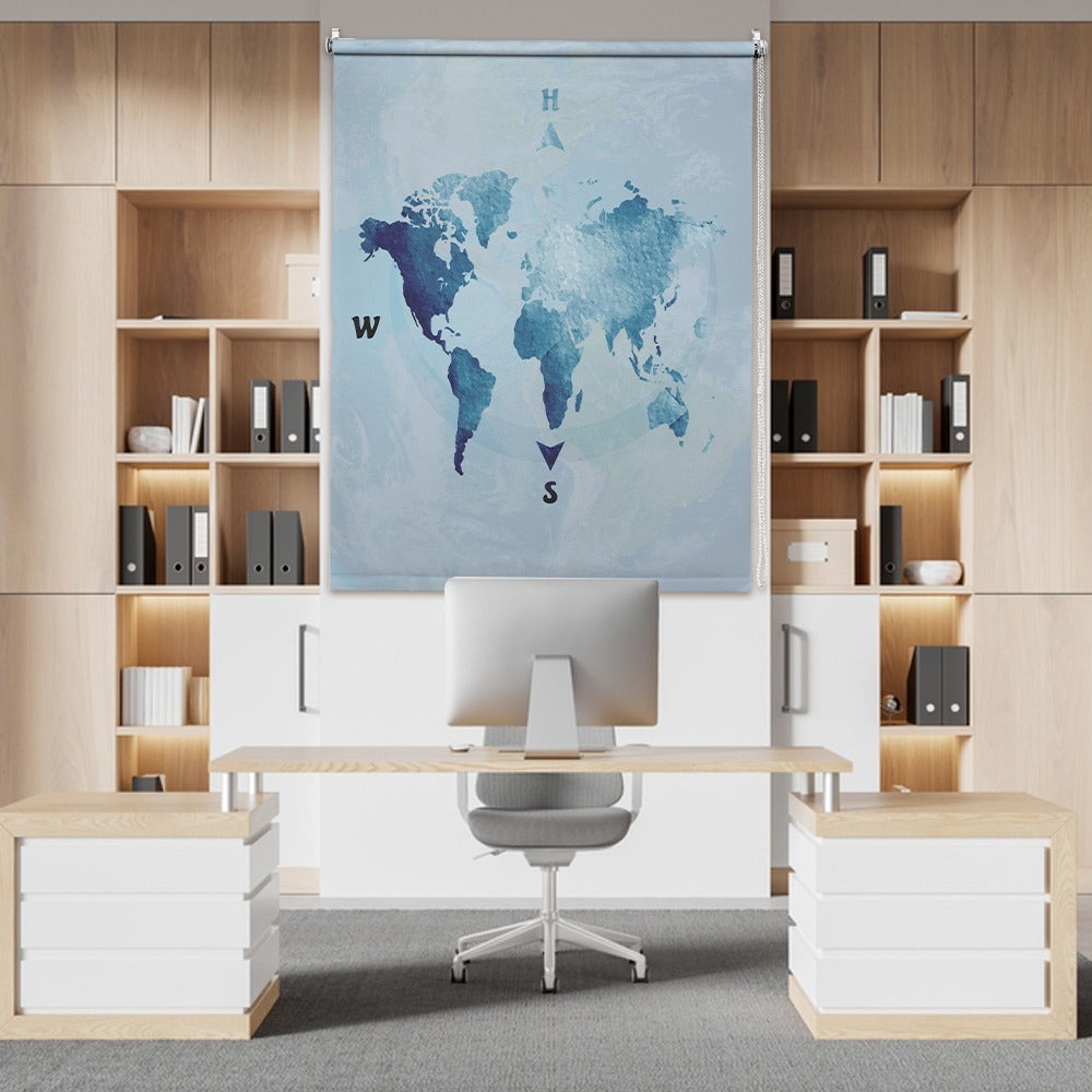 Blue Continental Map