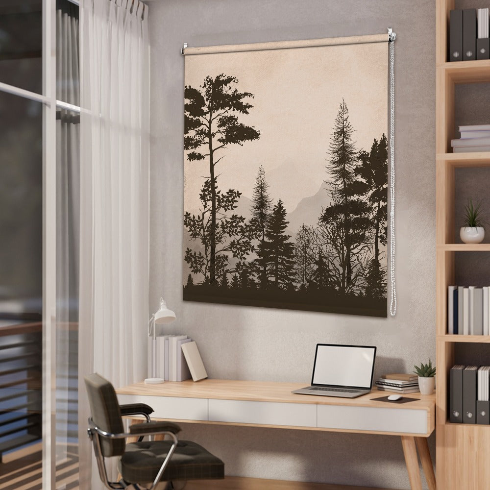 Rustic Forest Silhouette