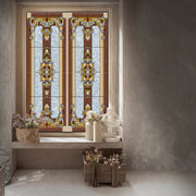 Victorian door panel stained glass film — Lolli & Omi