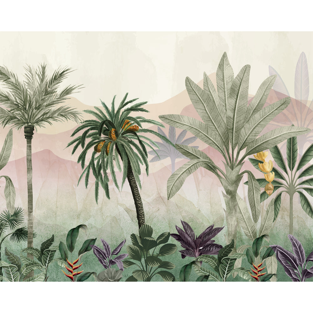 Muted Jungle Silhouettes