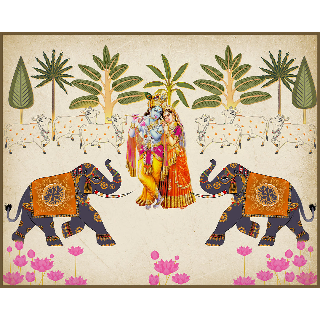 Radha Krishna Divine Scene