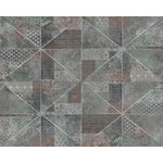 Load image into Gallery viewer, Vintage Grey Textured Patchwork Geometry Wallpaper