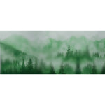 Load image into Gallery viewer, Emerald Pine Hush glass film pattern in layered greens, full design view