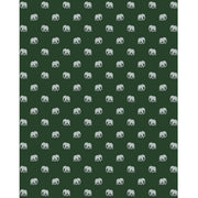 Forest green elephants blind pattern in green and grey, full design view