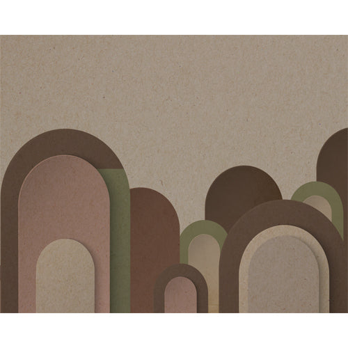 Earthy Layered Arches Wallpaper