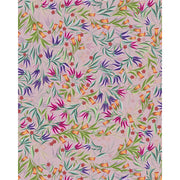Blush wildflower meadow blind pattern in pink, purple, orange and green, full design view
