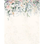 Load image into Gallery viewer, Blush eucalyptus drape blind design in white, green, pink and grey, full view