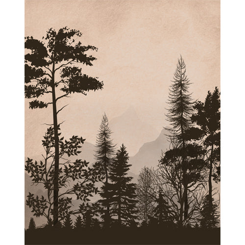 Rustic Forest Silhouette