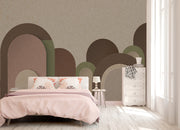 Earthy Layered Arches Wallpaper