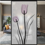 Load image into Gallery viewer, Pink tulip x-ray glass film on a window — Lolli &amp; Omi