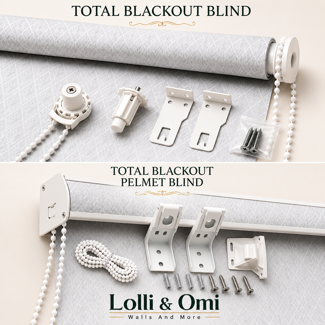 Blackout blind hardware and fitting components